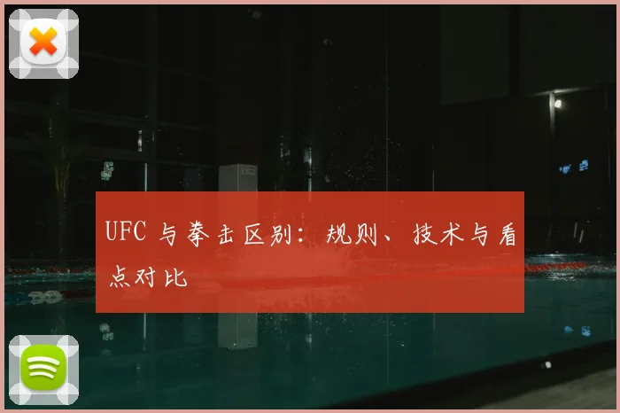 UFC 与拳击区别：规则、技术与看点对比